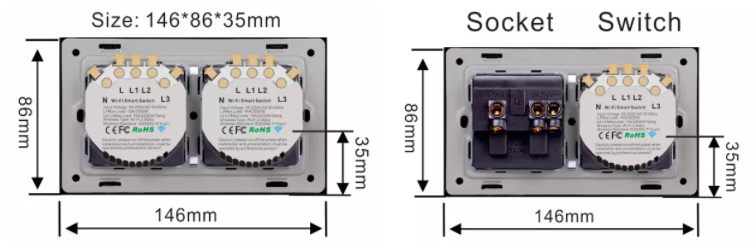 2 gang Smart Switch & Socket