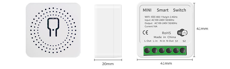 M.DAY Mini Smart Wifi DIY Switch LED Light Curtain Blinds Switch Tuya App Control Smart Wifi Switch Module