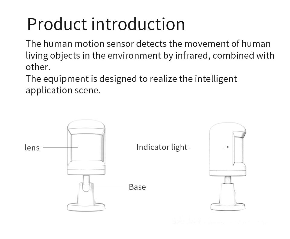 M.DAY Tuya Smart Life Home Security Wifi/Zigbee Pir Motion Sensor