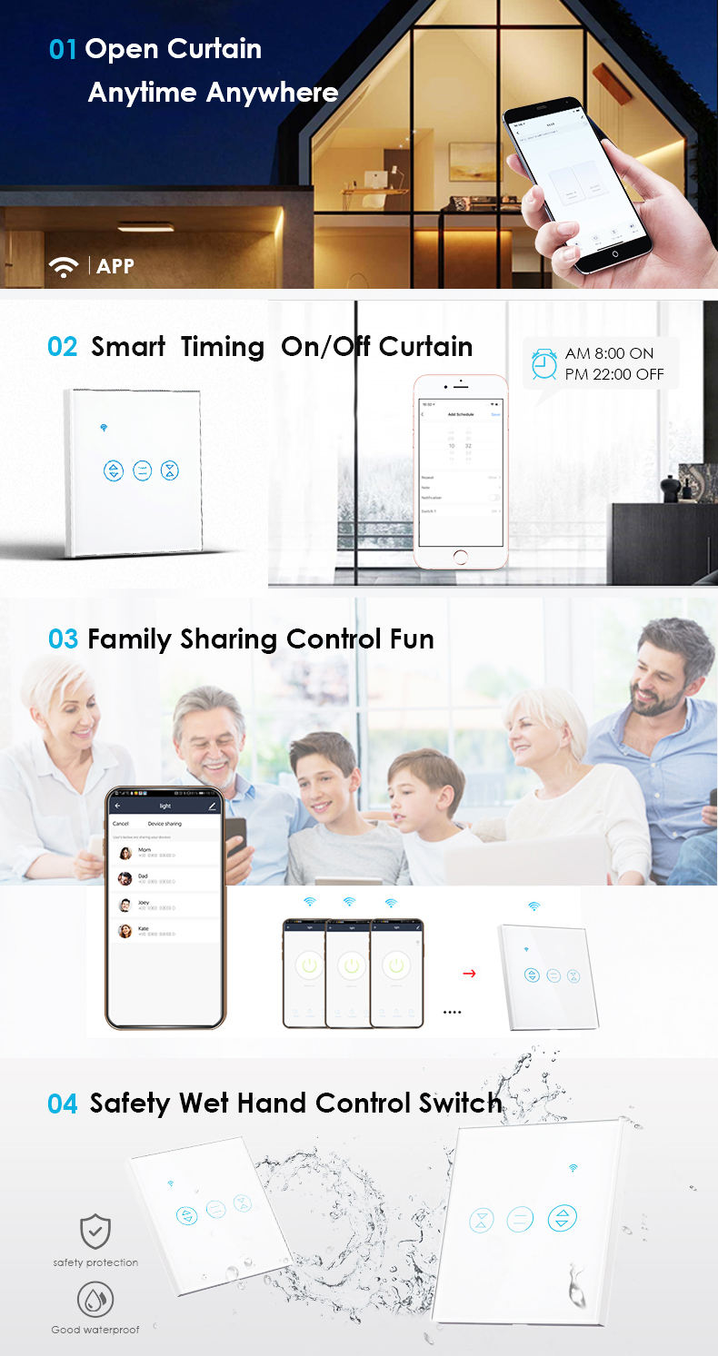 EU/UK ZigBee Curtain Switch