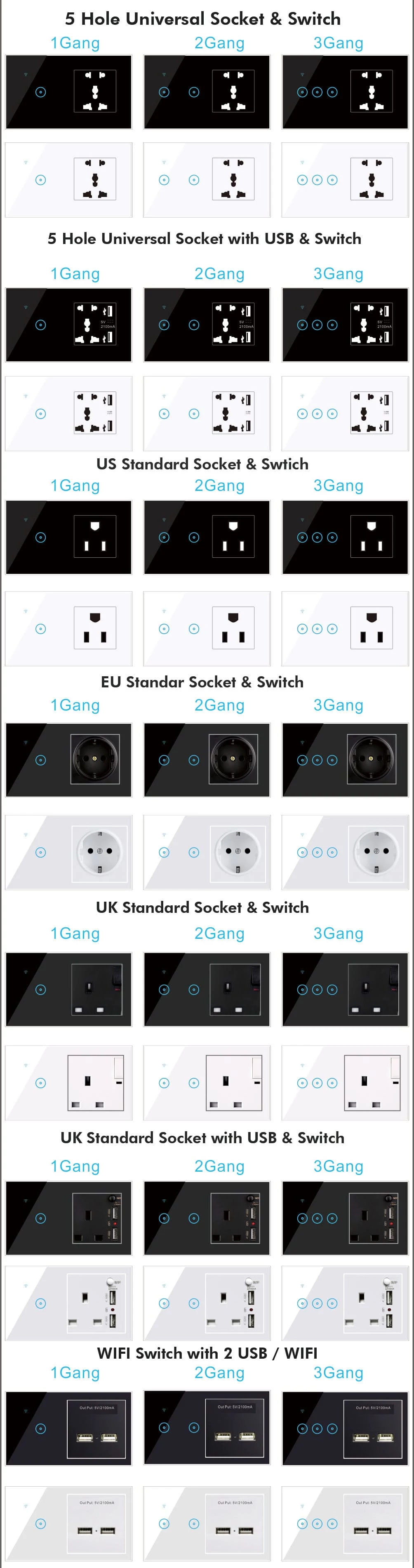 2 gang Smart Switch & Socket