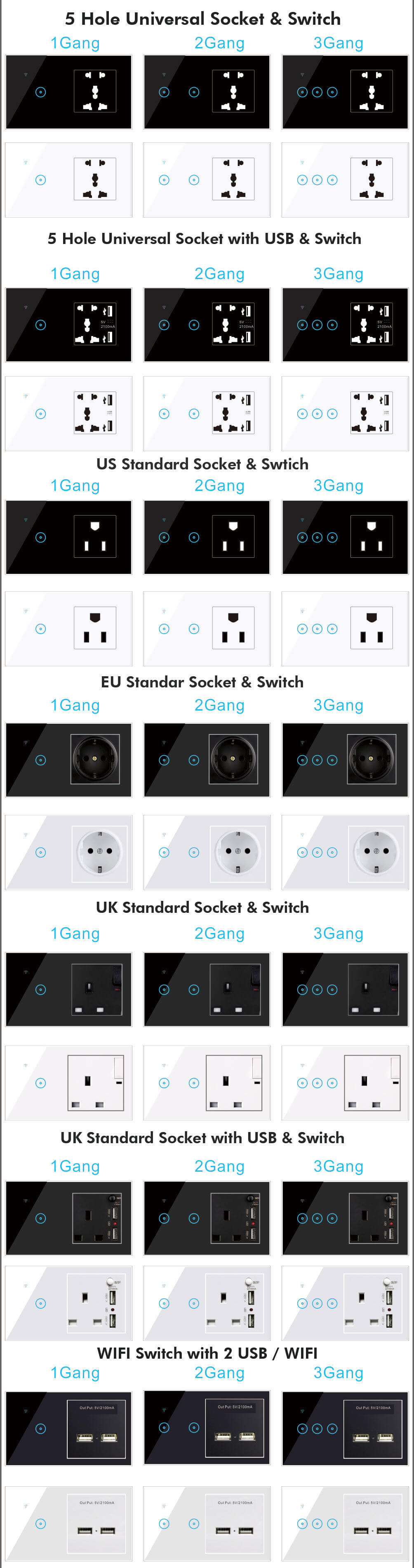 3 gang Smart Switch & Socket