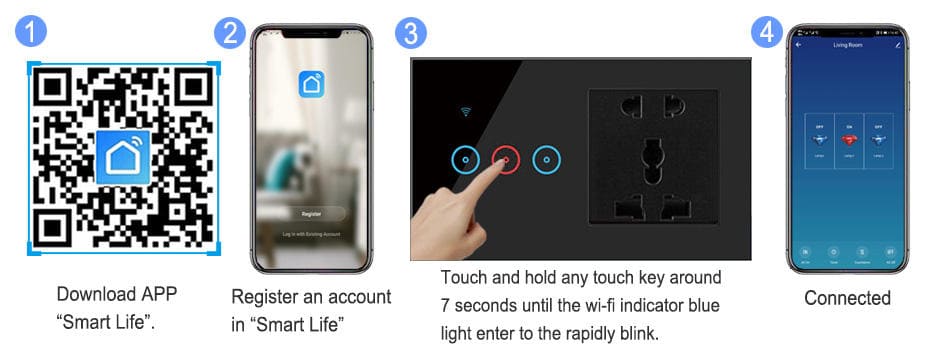 3 gang Smart Switch & Socket