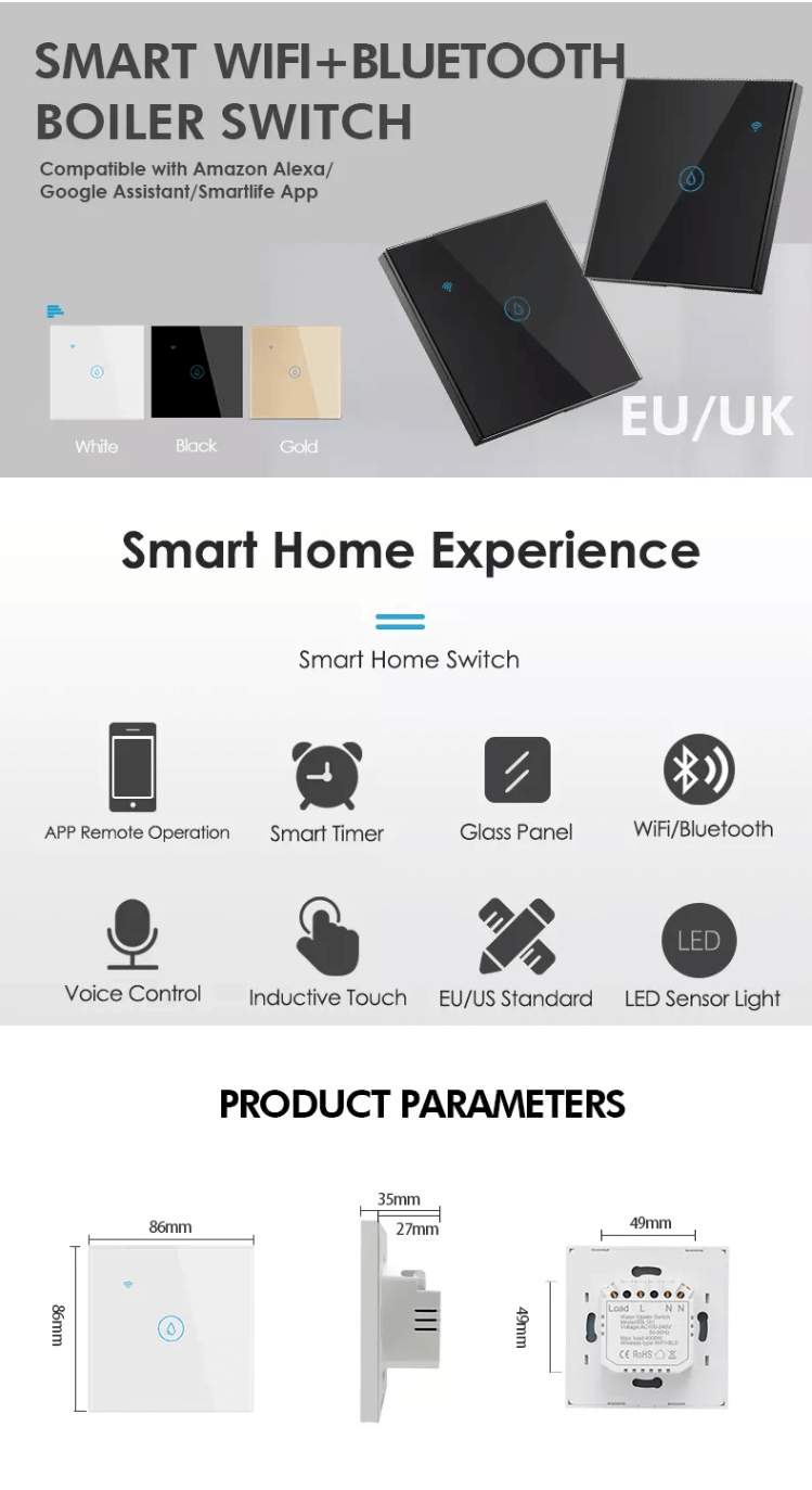 EU WiFi Boiler Smart Switch