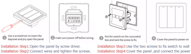 Smart ZigBee Button Switch No N Wire