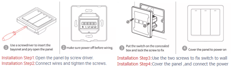 Smart WiFi Button Switch With N Wire