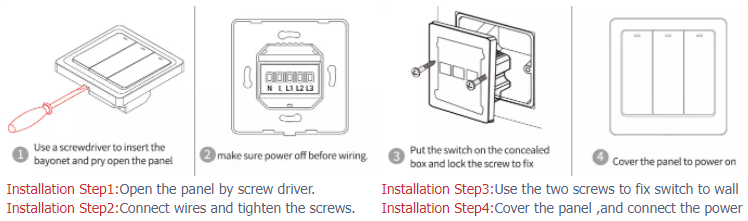 Smart WiFi Button Switch No N Wire