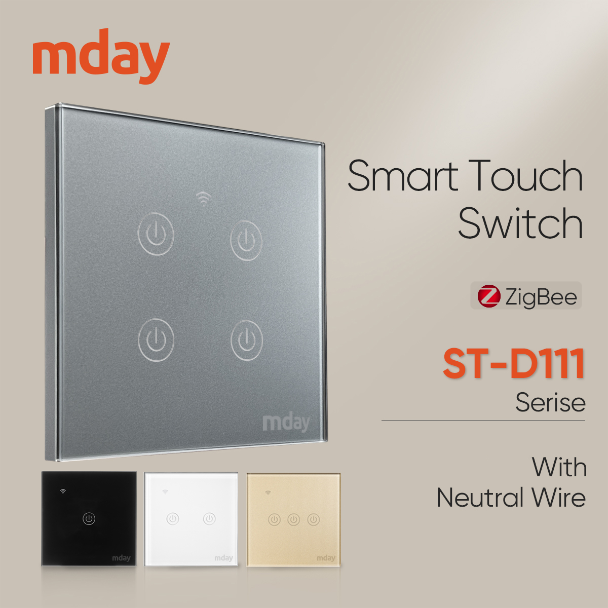 EU/UK Zigbee Light Switch With N Wire