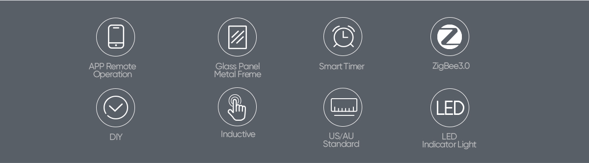 US/AU ZigBee Light Touch Switch With Neutral Wire